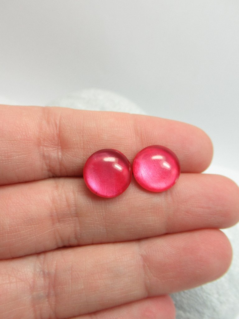 Hand Painted Cabochon Post Earrings 15$